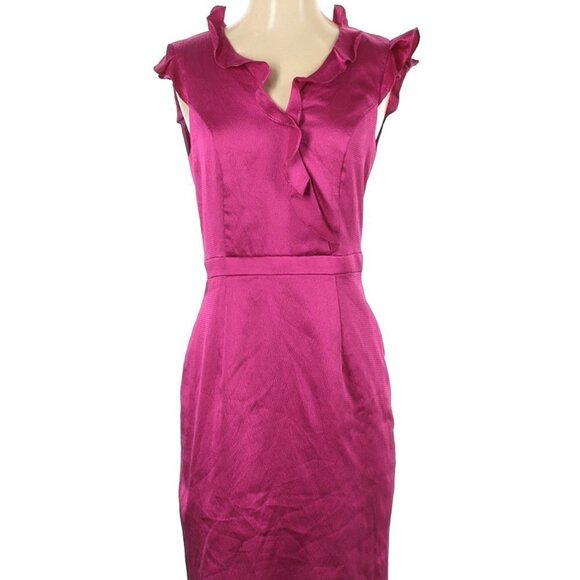 Zac Posen Z Spoke Textured Ruffle Trim Dress - Picture 1 of 15